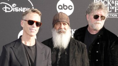 Matt Cameron, Kim Thayil e Ben Shepherd, do Soungarden, em 2025 (Foto: Jeff Kravitz / FilmMagic via Getty Images)