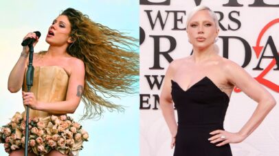 Slayyyter (esquerda) e Lady Gaga (direita) (Fotos: Matthew Baker/Getty Images e Taylor Hill/WireImage)