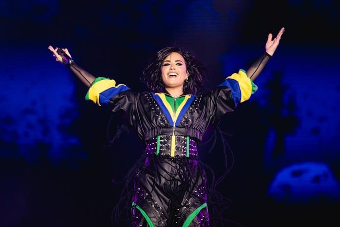 Demi Lovato em show no The Town 2023