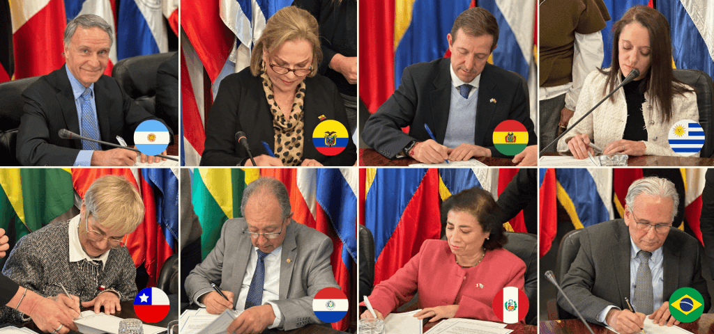 Representantes Permanentes ante la ALADI de los países miembros que suscribieron el Acuerdo de Cosméticos.
