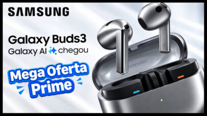 Mega Oferta Amazon Prime: Samsung Galaxy Buds3 com desconto de 58%