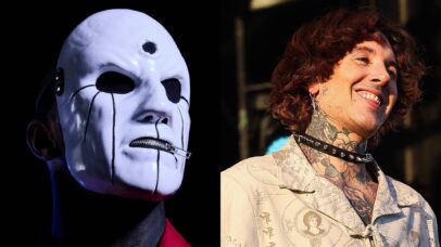 Eloy Casagrande, baterista do Slipknot, e Oli Sykes, vocalista do Bring Me the Horizon (Fotos: Jonathan Weiner / via Instagram e Iwi Onodera / Redferns / via Getty Images)