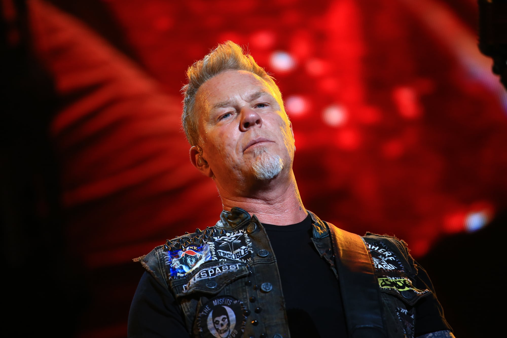 James Hetfield em show do Metallica na China em 2017