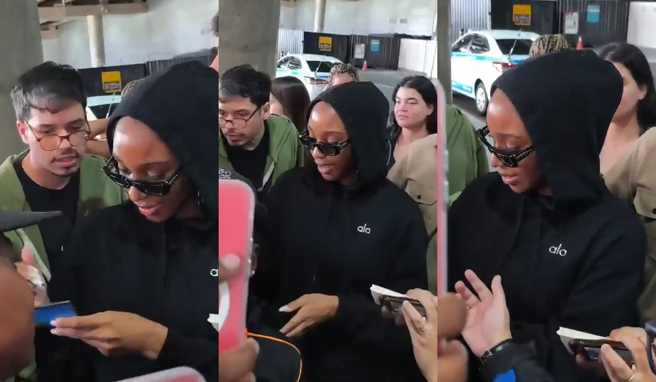 Normani chega ao Brasil pra show em São Paulo: veja vídeos
