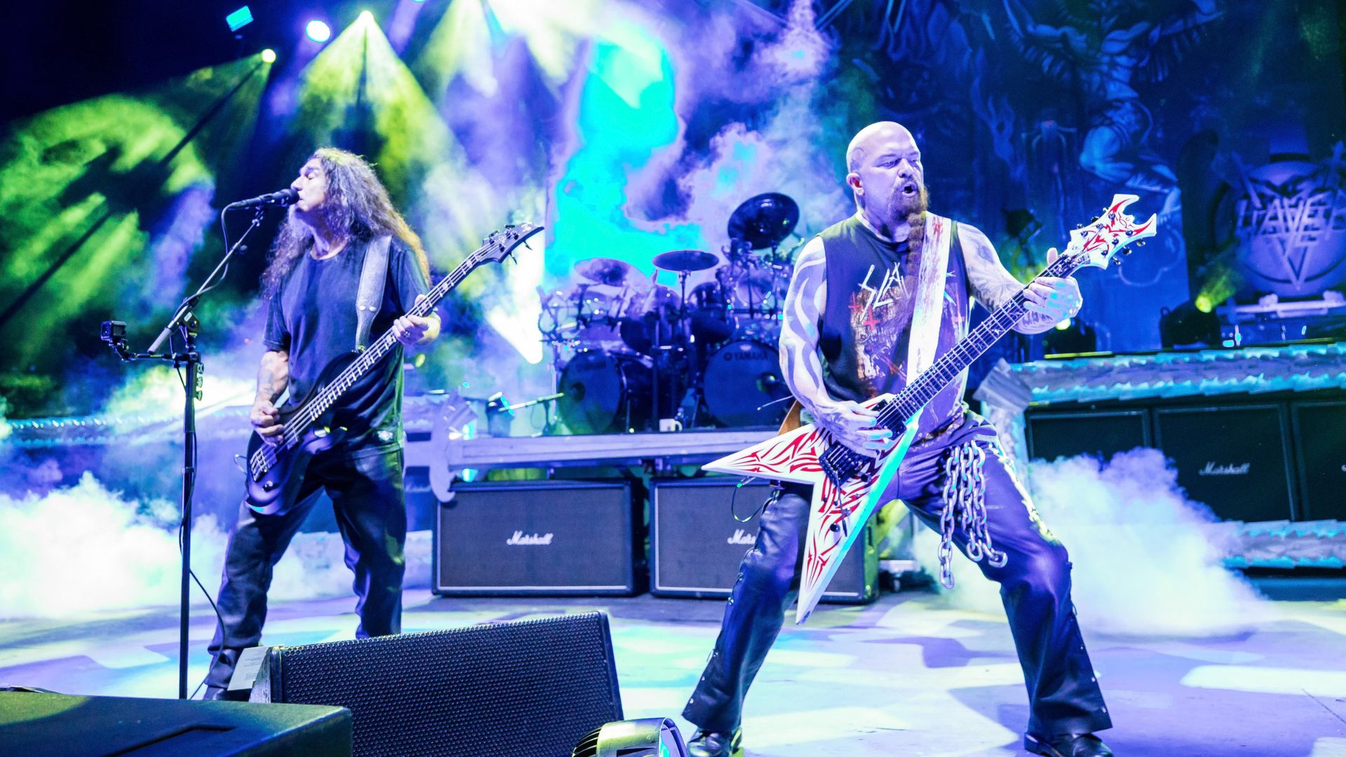 Tom Araya e Kerry King, do Slayer, em 2018 - Foto: Scott Legato / Getty Images